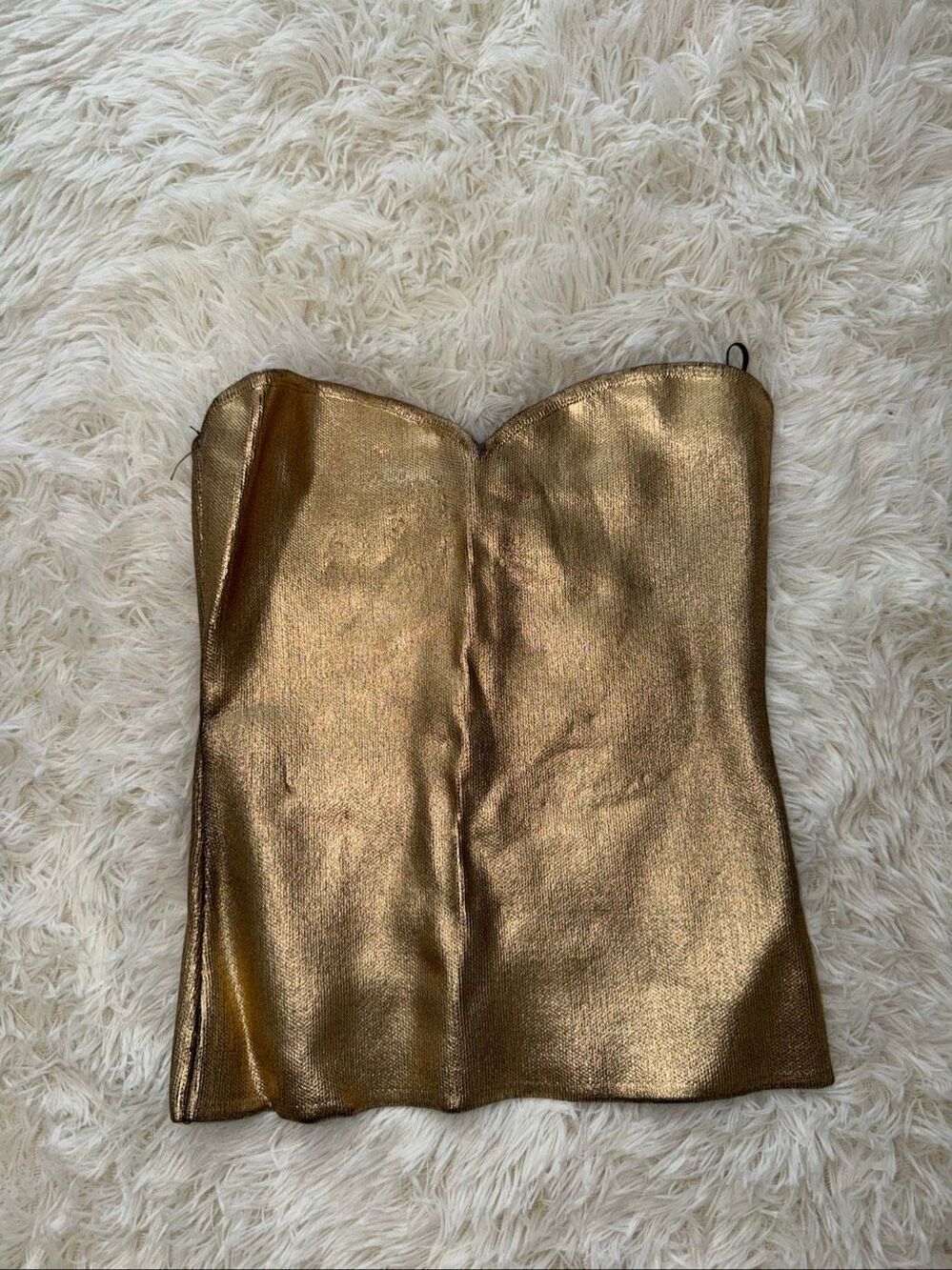 Gold corset top Zara size S